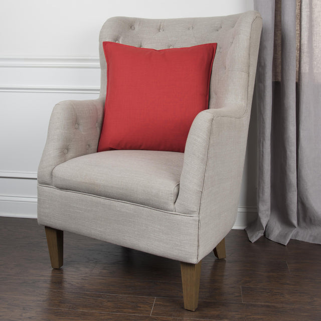 BÆRENTSEN RED SOLID URBAN FARMHOUSE THROW PILLOW