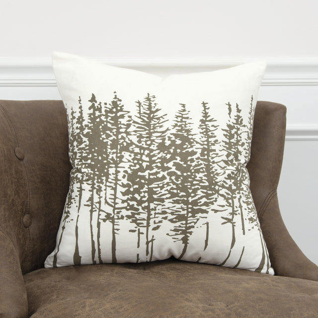 LANGBALLE IVORY TREES MODERN FARMHOUSE THROW PILLOW