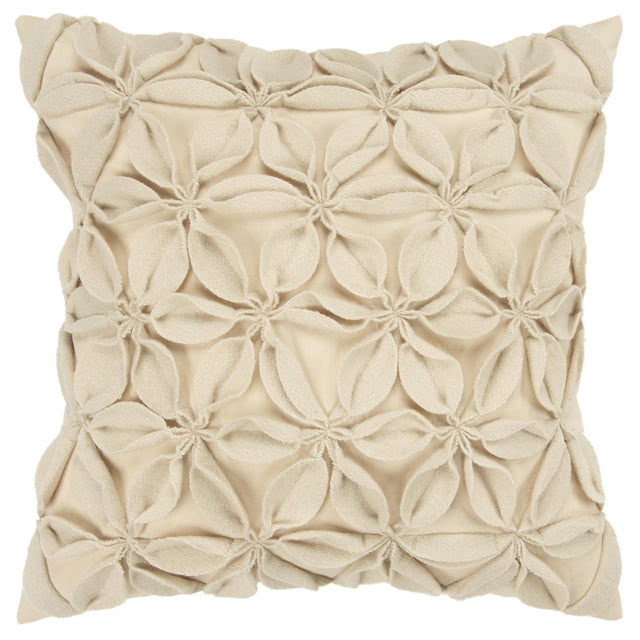 MØNSTED NATURAL SOLID BOTANICAL PETALS URBAN FARMHOUSE THROW PILLOW
