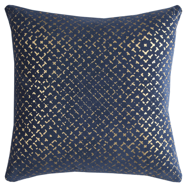 MØRCK BLUE GEOMETRIC MODERN INDUSTRIAL THROW PILLOW