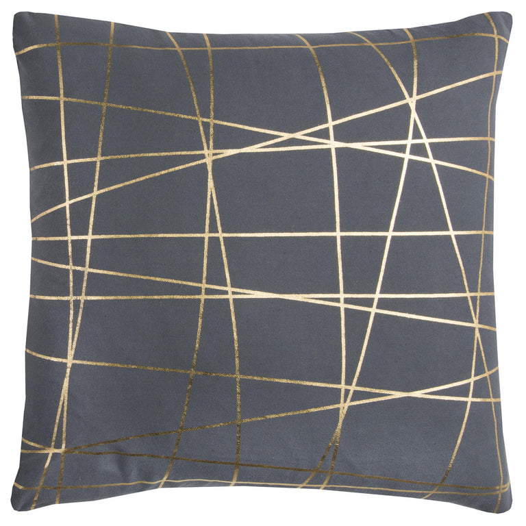 UDSEN GRAY  ABSTRACT ART DECO THROW PILLOW