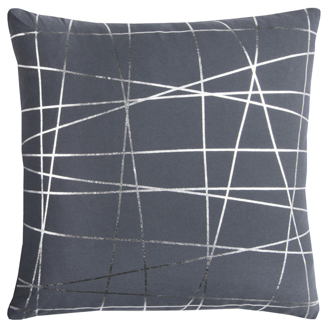 HASSING GRAY ABSTRACT ART DECO THROW PILLOW