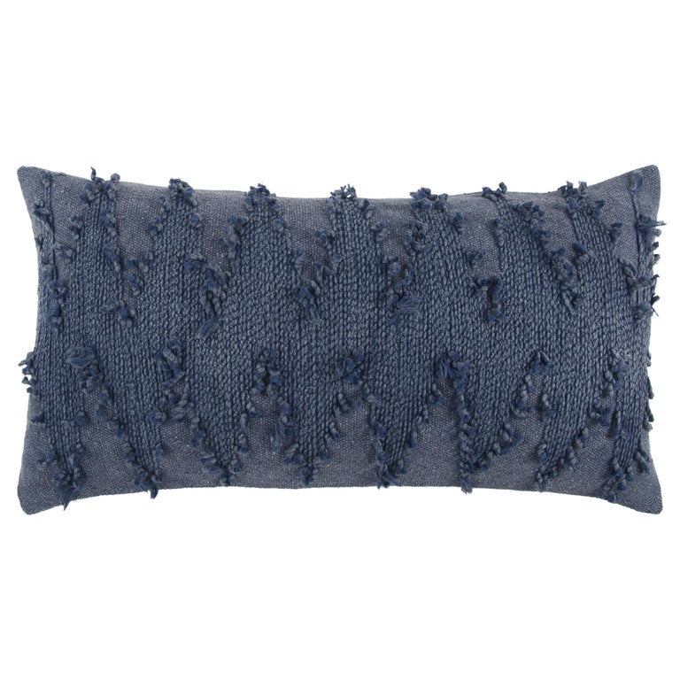 BENDIX BLUE CHEVRON MODERN FARMHOUSE THROW PILLOW