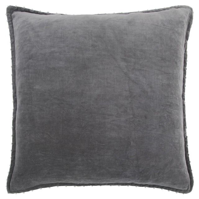 SAHL GRAY SOLID GLAM THROW PILLOW