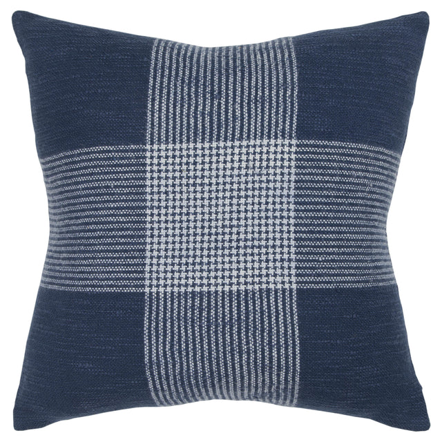 SØGAARD BLUE PLAID MODERN MOUNTAIN THROW PILLOW