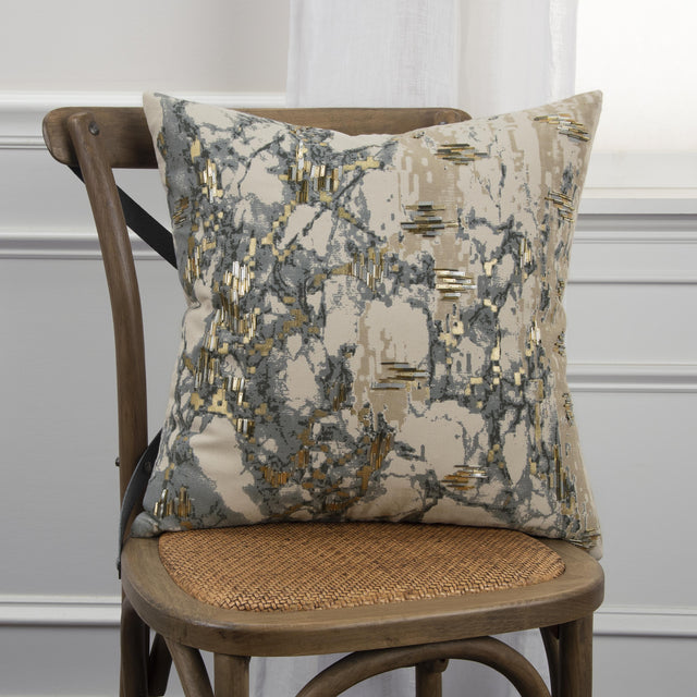 ALI GRAY ABSTRACT MODERN INDUSTRIAL THROW PILLOW