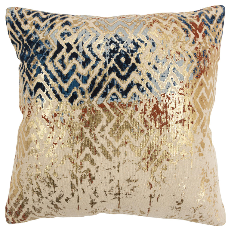JUSTESEN KHAKI GEOMETRIC MODERN INDUSTRIAL THROW PILLOW