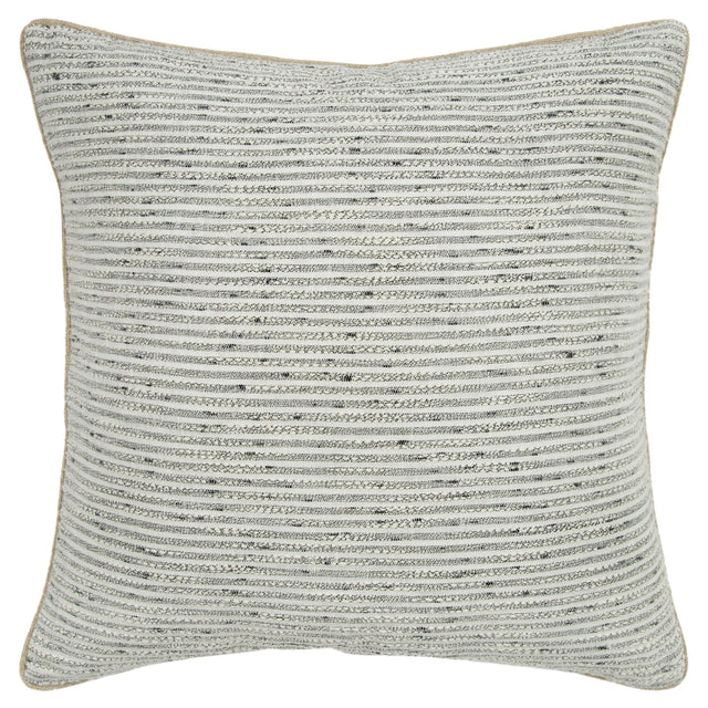 JOHANNSEN GRAY STRIPE MODERN INDUSTRIAL THROW PILLOW