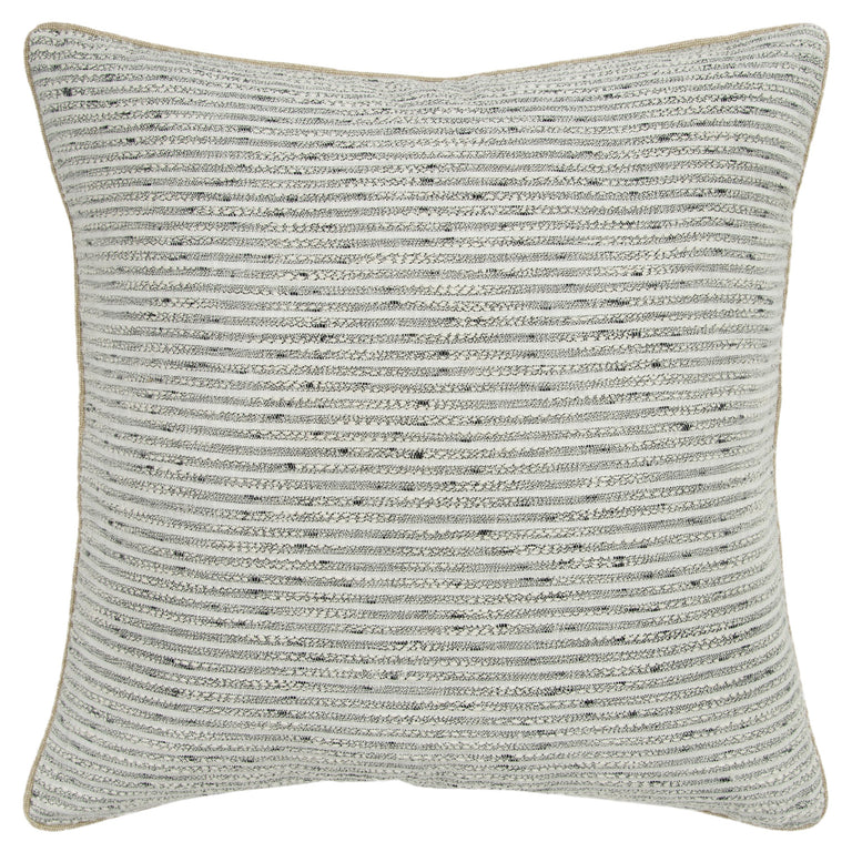 JOHANNSEN GRAY STRIPE MODERN INDUSTRIAL THROW PILLOW