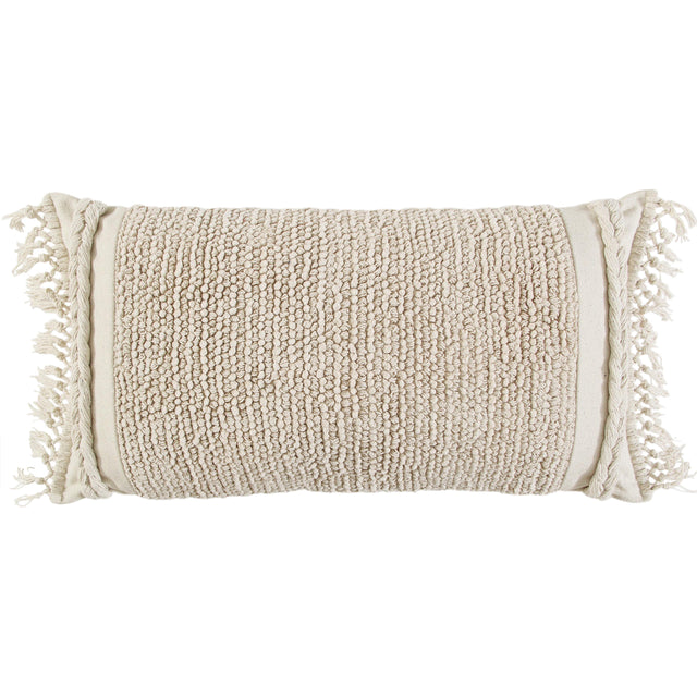 FISCHER NATURAL SOLID TEXTURE MODERN CRAFT THROW PILLOW