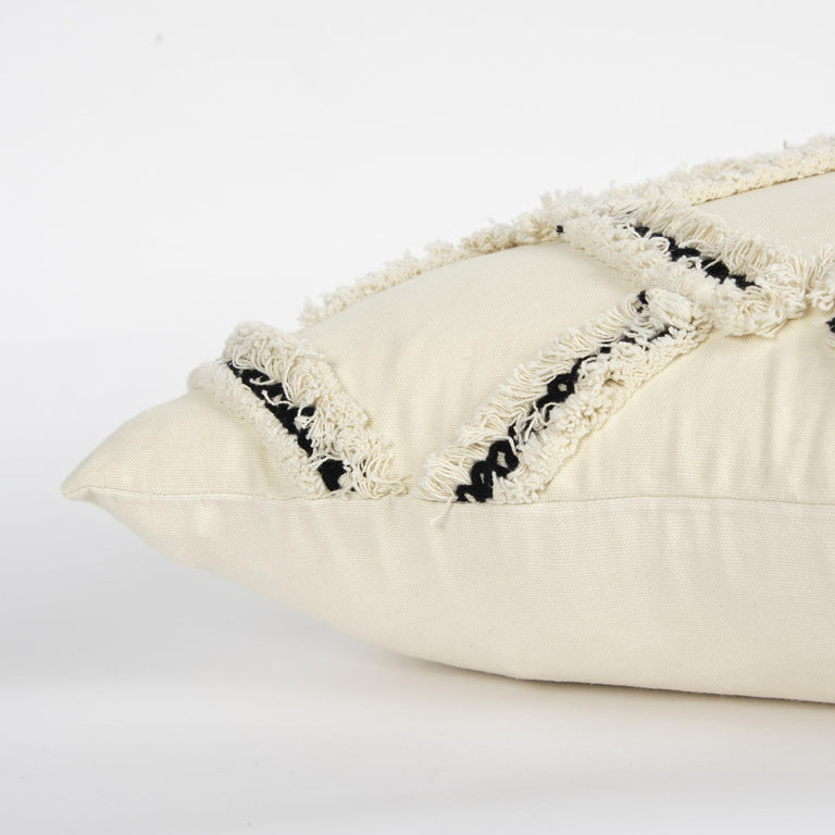 HJORTH BLACK  DIAMOND MODERN CRAFT THROW PILLOW