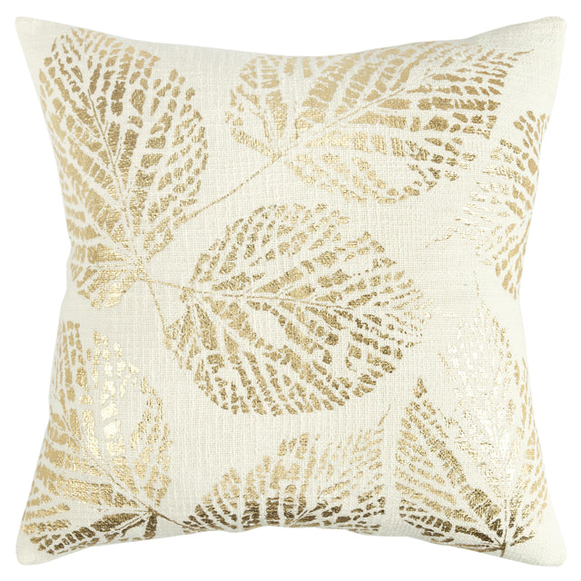 MICHELSEN IVORY LEAVES ART DECO THROW PILLOW