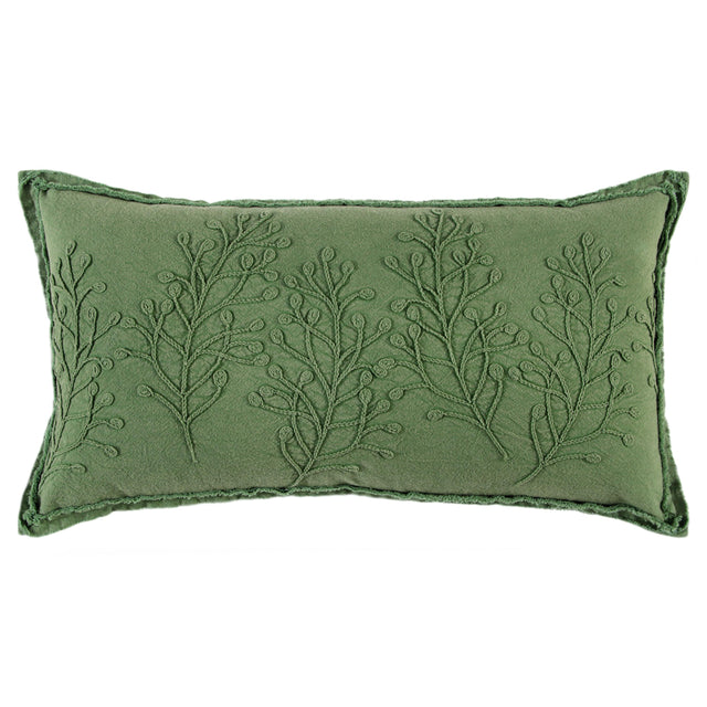 LAUSTSEN GREEN BOTANICAL MODERN INDUSTRIAL THROW PILLOW