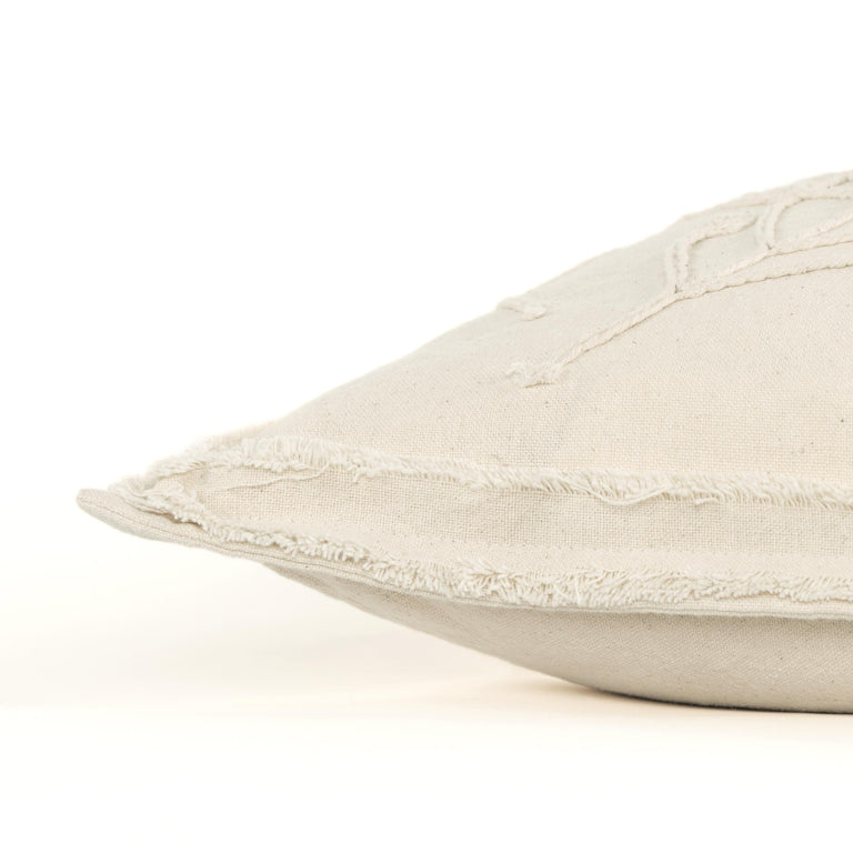 KIRKEGAARD IVORY BOTANICAL MODERN INDUSTRIAL THROW PILLOW
