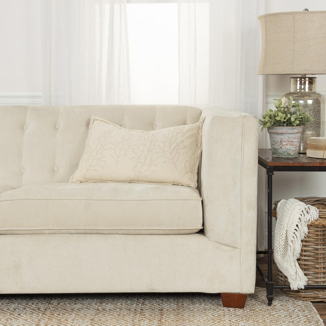 KIRKEGAARD IVORY BOTANICAL MODERN INDUSTRIAL THROW PILLOW