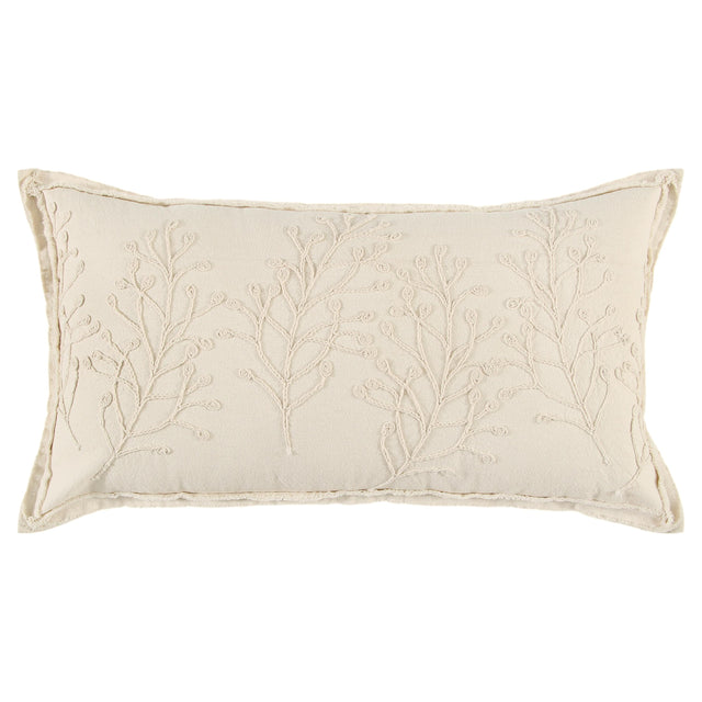 KIRKEGAARD IVORY BOTANICAL MODERN INDUSTRIAL THROW PILLOW