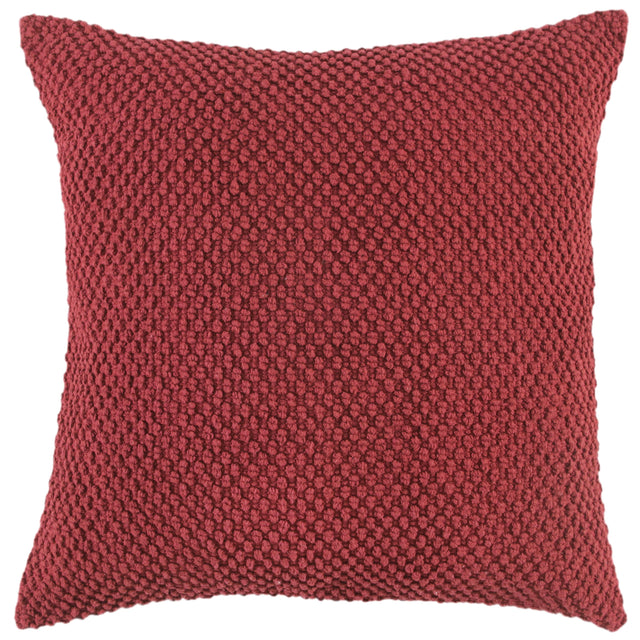 HOUGAARD DEEP MERLOT SOLID URBAN FARMHOUSE THROW PILLOW
