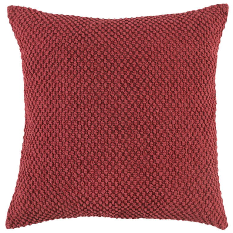 HOUGAARD DEEP MERLOT SOLID URBAN FARMHOUSE THROW PILLOW