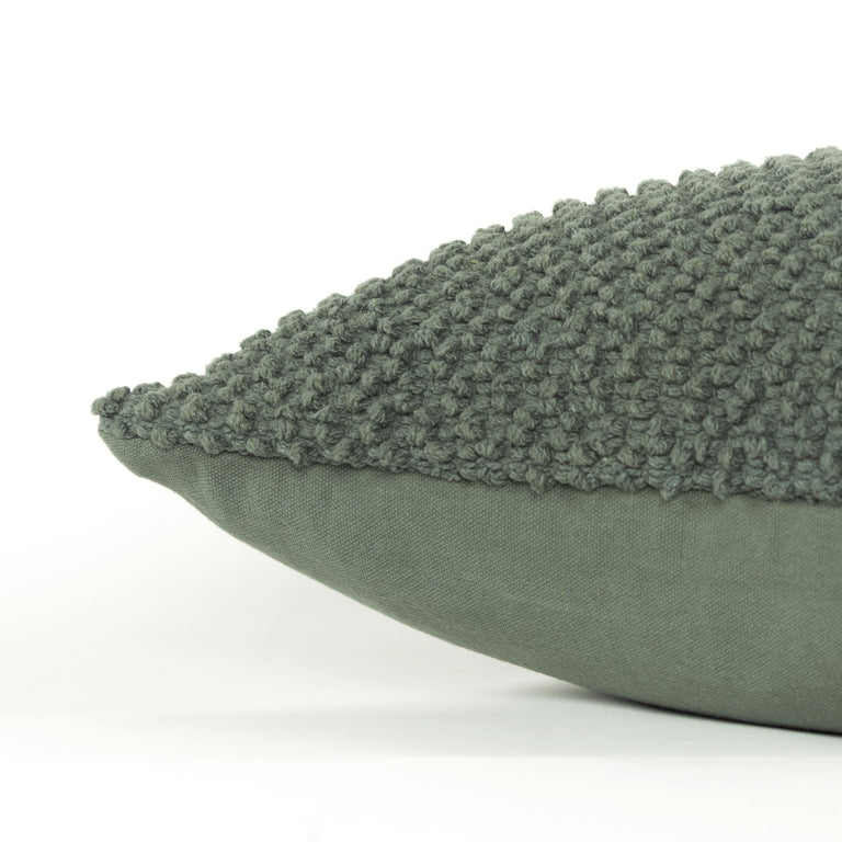 OLSSON OLIVE GREEN SOLID URBAN FARMHOUSE THROW PILLOW