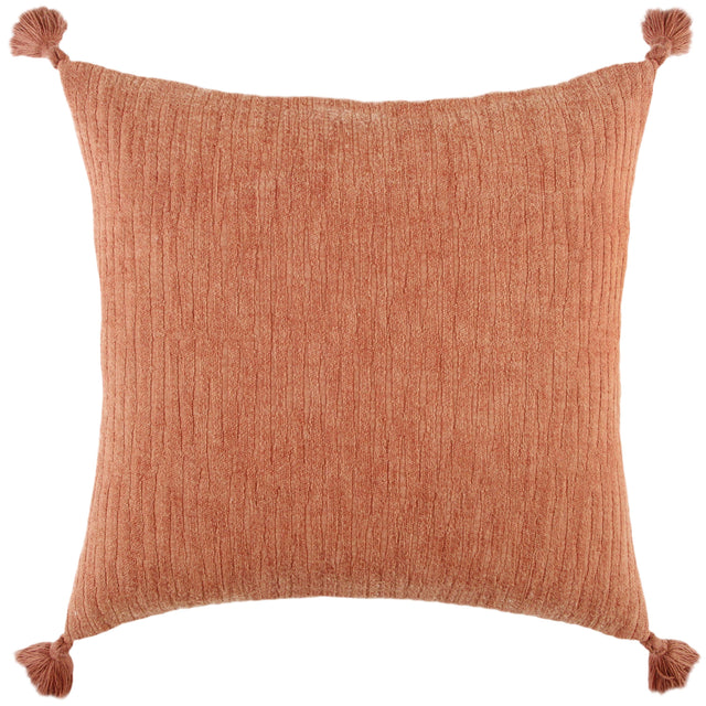 GRAVERSEN RUST SOLID WITH TONAL ABSTRACT PATTERN MODERN INDUSTRIAL THROW PILLOW