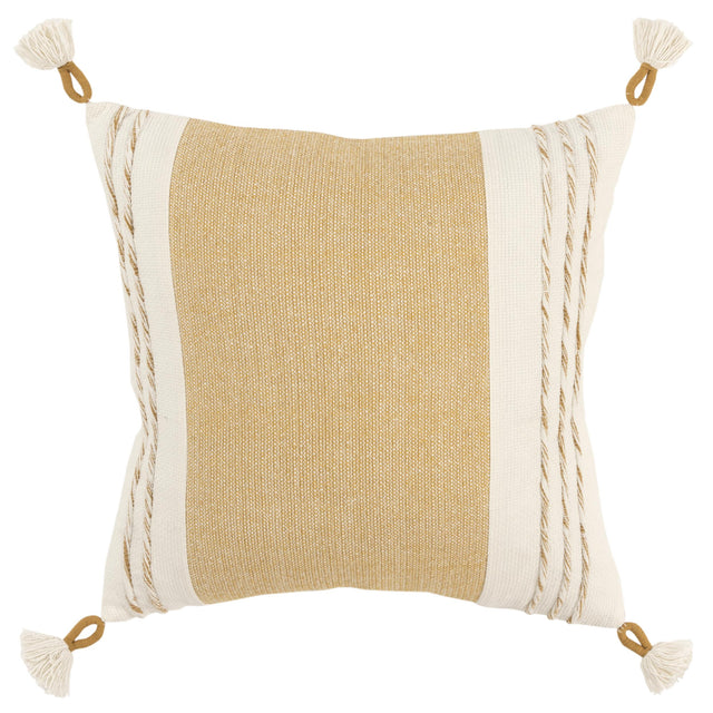EBBESEN YELLOW/WHITE COLOR BLOCK MODERN INDUSTRIAL THROW PILLOW