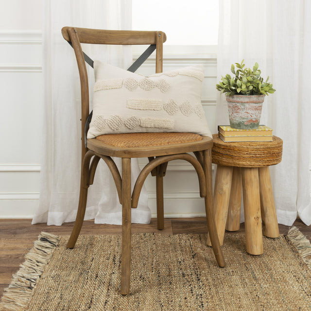 MICHAELSEN NATURAL TONAL GEOMETRIC BOHO THROW PILLOW