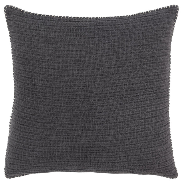 ERICHSEN GREY STRIPE PATTERNED SOLID MODERN INDUSTRIAL THROW PILLOW