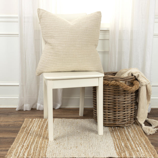 POVLSEN NATURAL STRIPE PATTERNED SOLID MODERN INDUSTRIAL THROW PILLOW