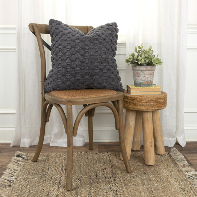 BUHL GREY STRIPE PATTERNED SOLID MODERN INDUSTRIAL THROW PILLOW