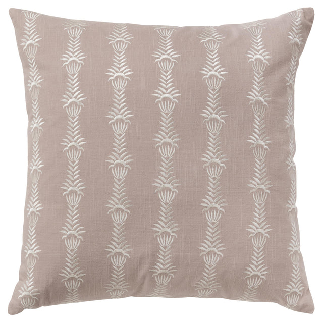VILLUMSEN PINK BOTANICAL STRIPE MODERN COTTAGE THROW PILLOW
