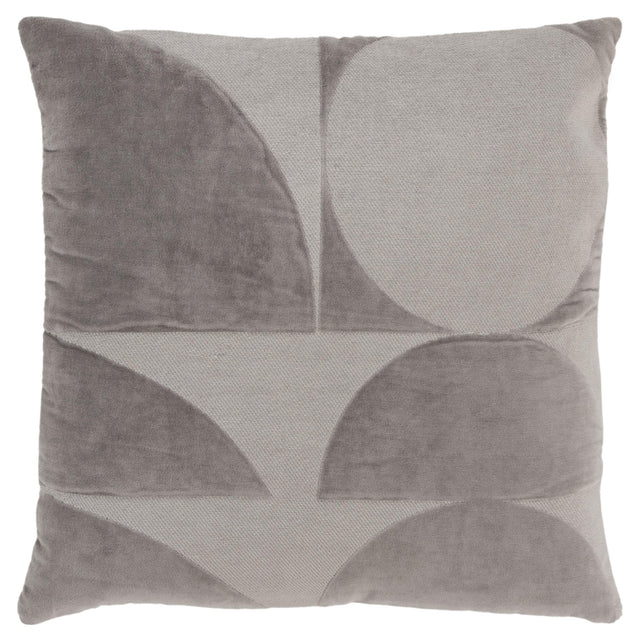 KORSGAARD LIGHT GREY GEOMETRIC ART DECO THROW PILLOW