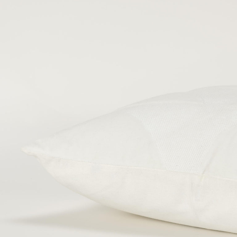 HAUGAARD WHITE GEOMETRIC ART DECO THROW PILLOW