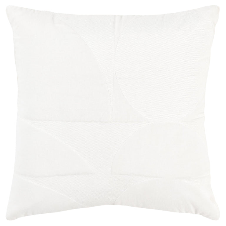 HAUGAARD WHITE GEOMETRIC ART DECO THROW PILLOW