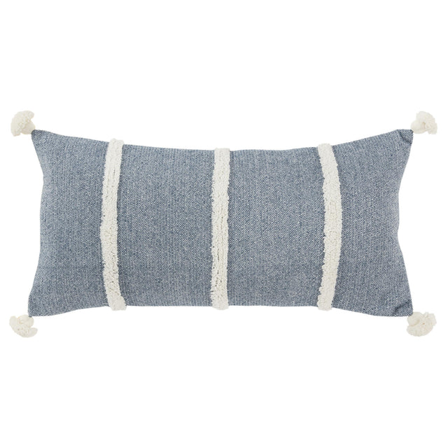 HØGH BLUE STRIPE MODERN INDUSTRIAL THROW PILLOW