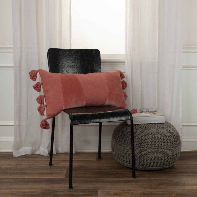 FUGLSANG LIGHT TERRA COTTA GEOMETRIC MODERN INDUSTRIAL THROW PILLOW