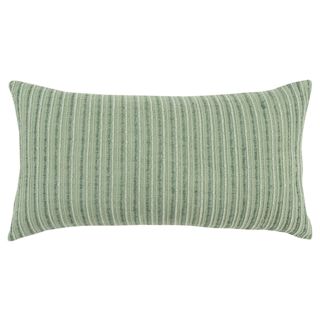 CALLESEN GREEN STRIPE PATTERNED SOLID MODERN INDUSTRIAL THROW PILLOW