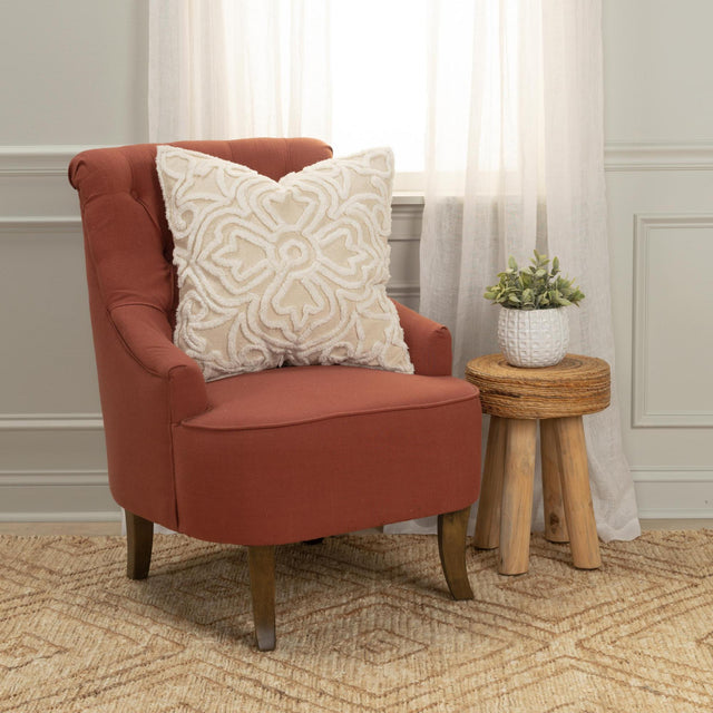 LADEFOGED NATURAL MEDALLION MODERN INDUSTRIAL THROW PILLOW