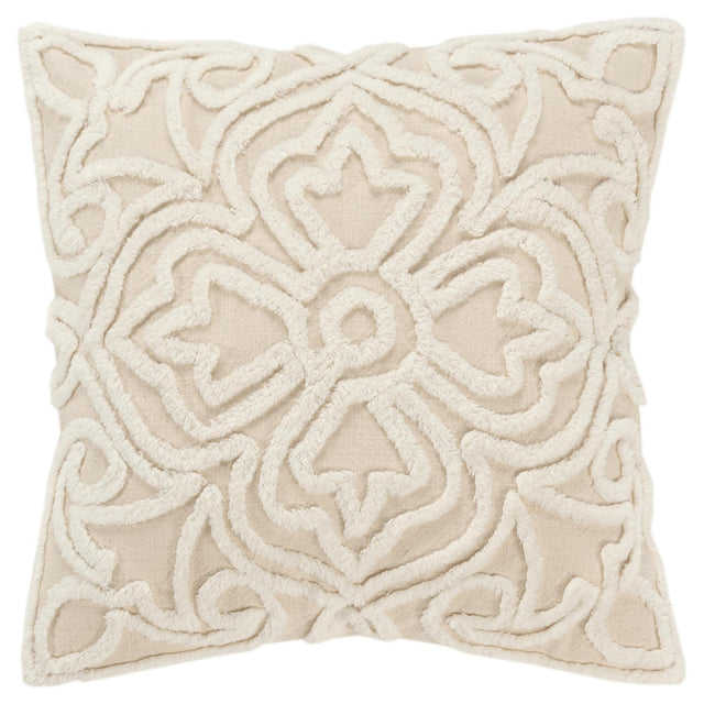 LADEFOGED NATURAL MEDALLION MODERN INDUSTRIAL THROW PILLOW