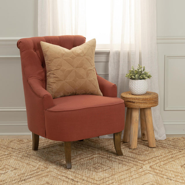 SKAARUP BROWN ORANGE PEEL PATTERN MODERN INDUSTRIAL THROW PILLOW