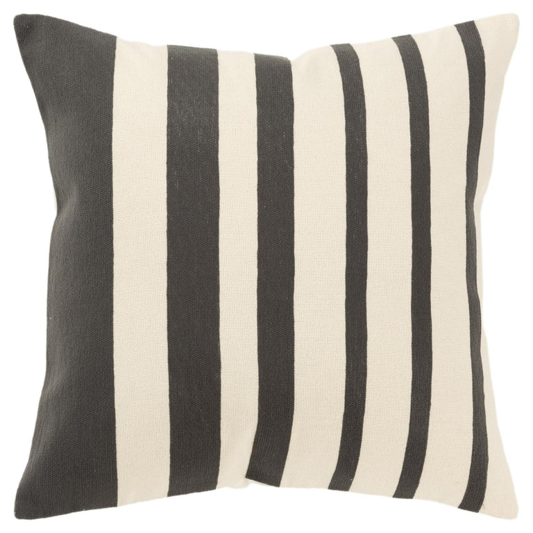 SKOU IVORY STRIPE MODERN INDUSTRIAL  THROW PILLOW