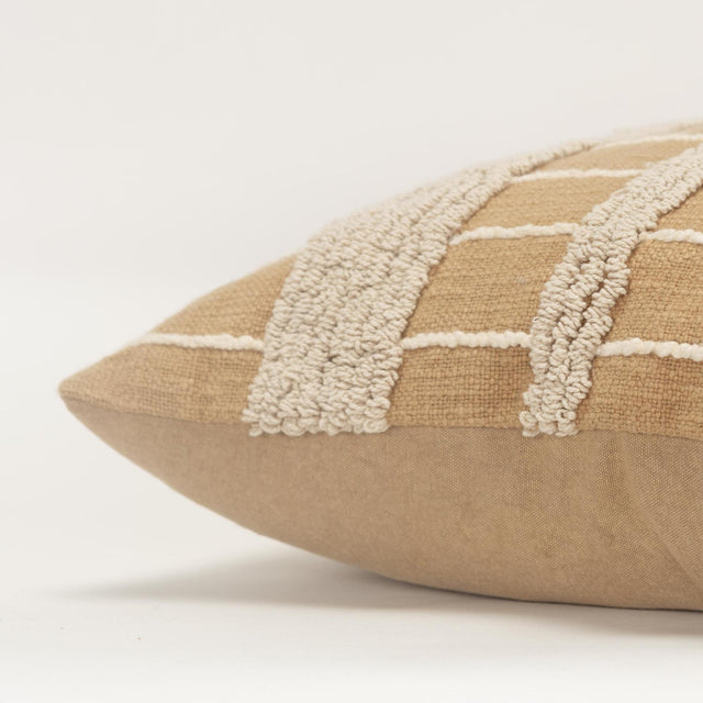 BJØRN NATURAL STRIPE MODERN FARMHOUSE THROW PILLOW