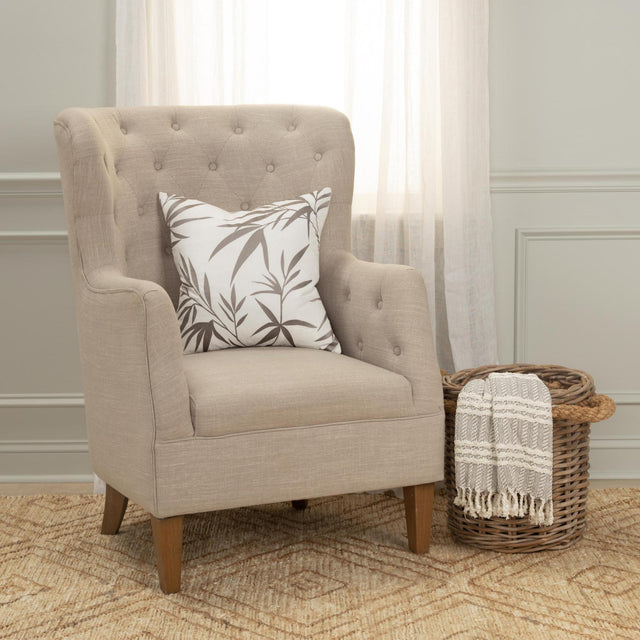 KARLSSON SILVER BOTANICAL GLAM THROW PILLOW