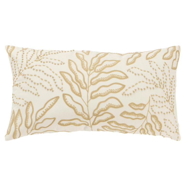 HVIID KHAKI BOTANICAL  MODERN FARMHOUSE THROW PILLOW