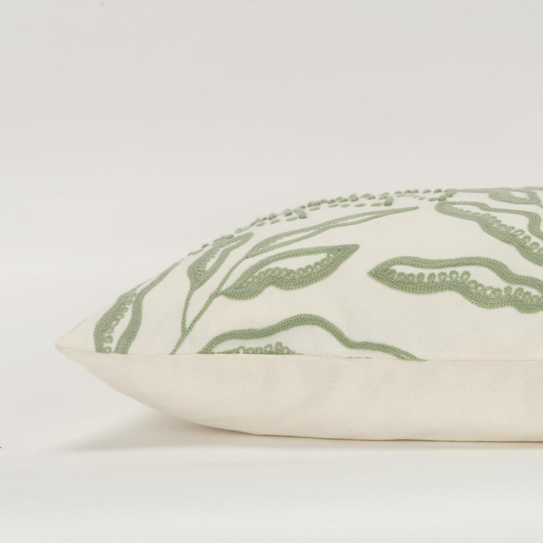 BORG GREEN BOTANICAL  MODERN FARMHOUSE THROW PILLOW