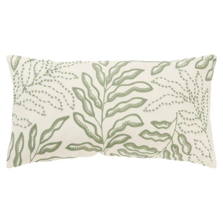 BORG GREEN BOTANICAL  MODERN FARMHOUSE THROW PILLOW
