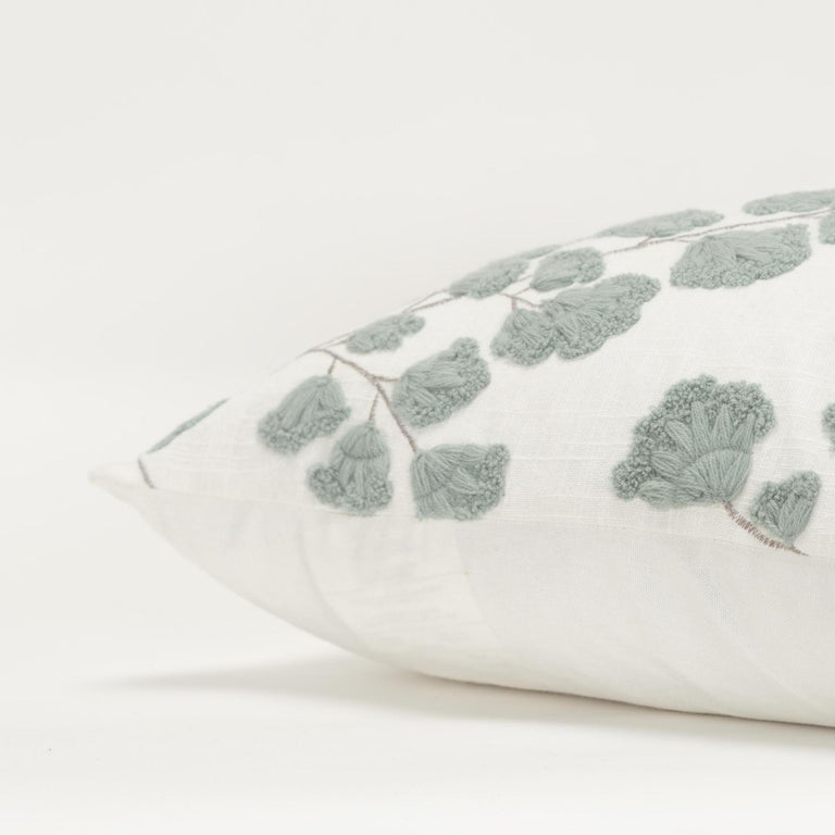 PHILIPSEN GREY BOTANICAL  MODERN FARMHOUSE THROW PILLOW