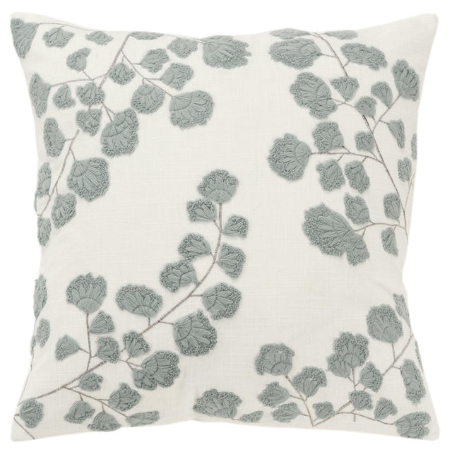 PHILIPSEN GREY BOTANICAL MODERN FARMHOUSE THROW PILLOW