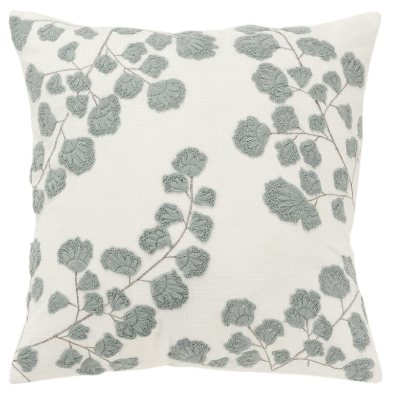 PHILIPSEN GREY BOTANICAL  MODERN FARMHOUSE THROW PILLOW