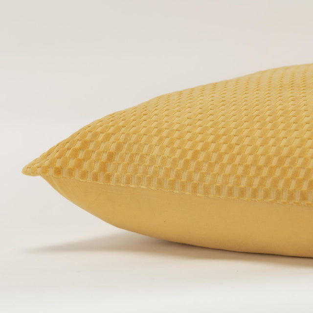 MØRCH YELLOW SOLID MODERN INDUSTRIAL THROW PILLOW