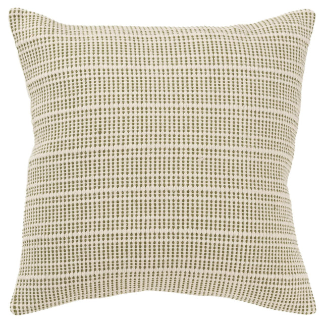 MARTINSEN GREEN STRIPE MODERN INDUSTRIAL THROW PILLOW